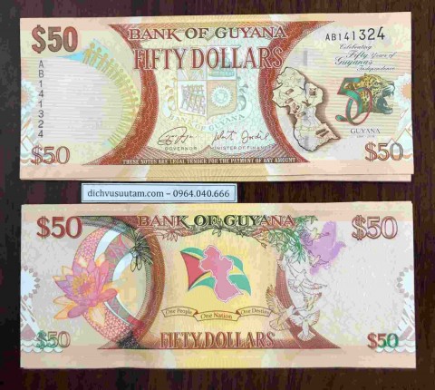 Tiền Guyana 50 Dollars