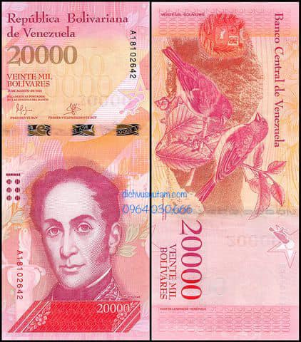 Tiền Venezuela 20000  Bolivares
