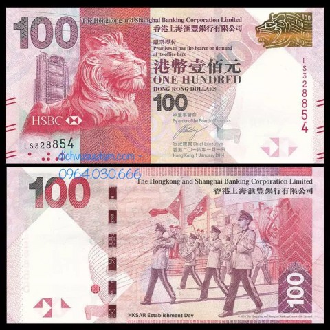 Tiền HongKong 100 dollars