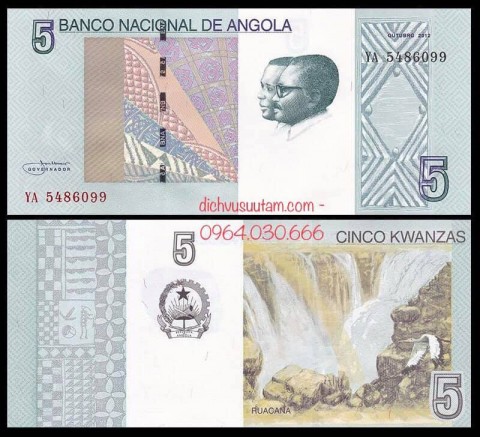 Tiền Cộng hòa Angola 5 kwanzas