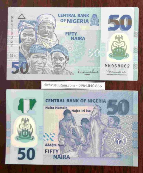 Tiền Nigeria 50 Naira polymer