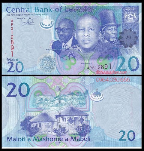 Tiền Lesotho 20 maloti