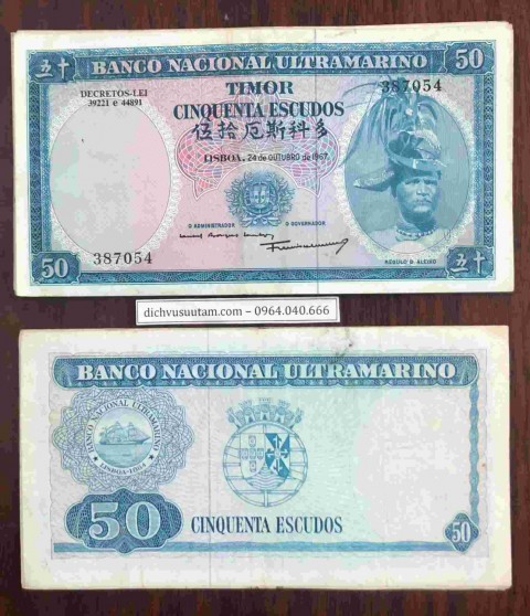 Tiền Đông Ti Mo 50 Escudos 1967