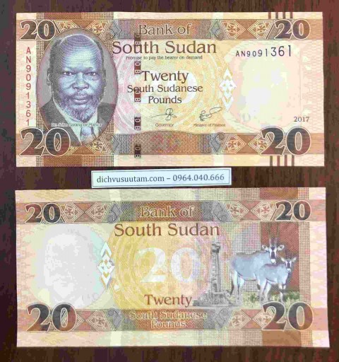 Tiền Nam Sudan 20 bảng, quốc gia trẻ nhất thế giới