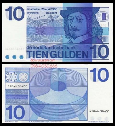 Tiền xưa Hà Lan 10 gulden