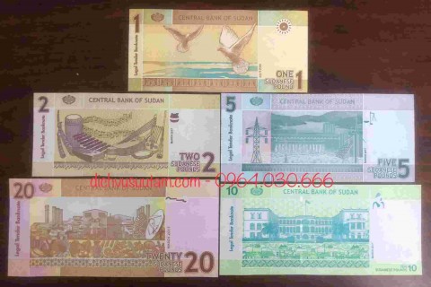 Bộ tiền Sudan 5 tờ