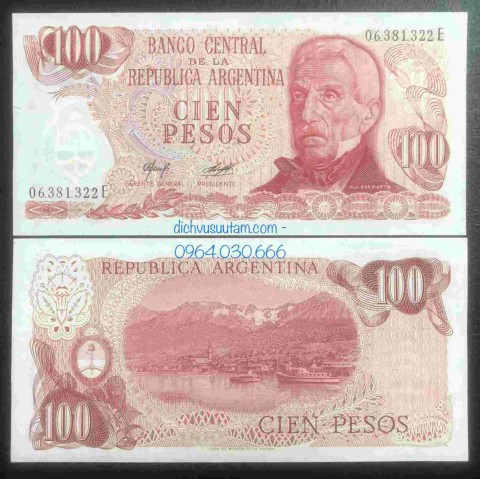 Tiền Argentina 100 pesos