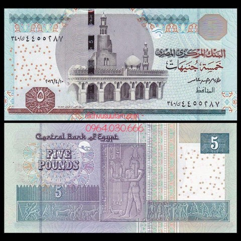 Tiền Ai Cập 5 bảng sưu tầm