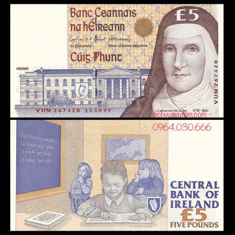 Tiền Ireland 5 bảng sưu tầm