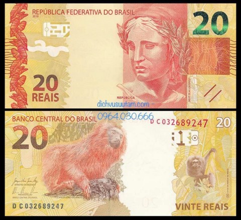 Tiền Brazil 20 reais