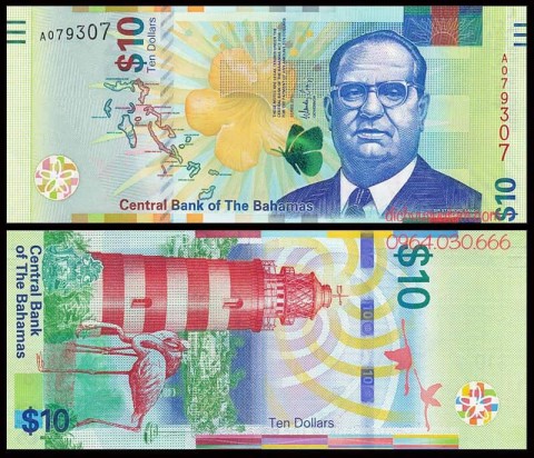 Tiền Bahamas 10 dollars