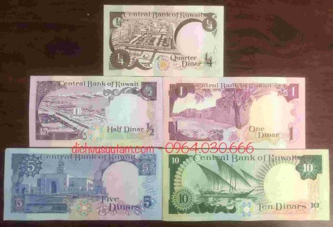 Bộ tiền xưa 7 tờ của Kuwait, quốc gia có tỷ giá tiền tệ cao nhất thế giới