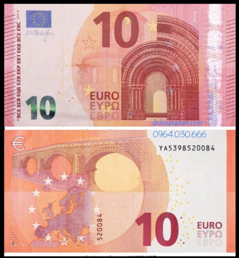 Tiền các nước châu Âu dùng chung 10 euro