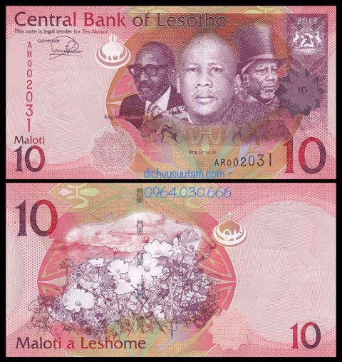 Tiền Lesotho 10 maloti