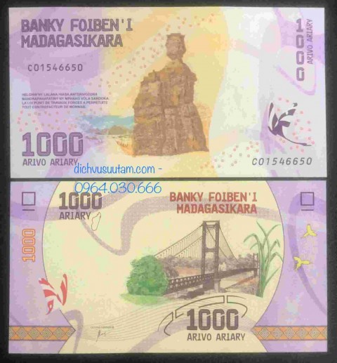 Tiền Madagascar 1000 ariary