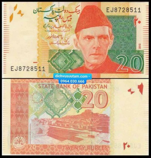 Tiền Pakistan 20 Rupees