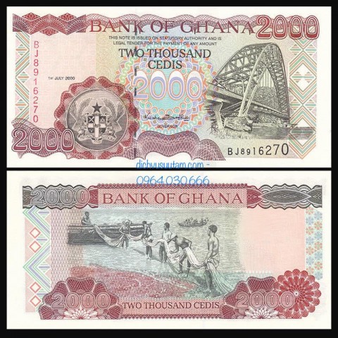 Tiền xưa Ghana 2000 cedis