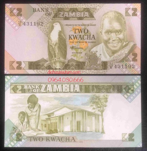 Tiền Cộng hòa Zambia 2 kwacha