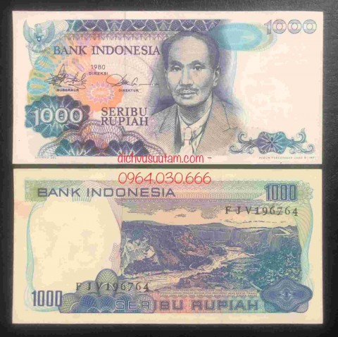 Tiền Indonesia 1000 rupiah 1980