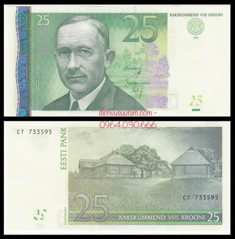Tiền Estonia 25 krooni