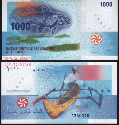 Tiền Comoros 1000 francs