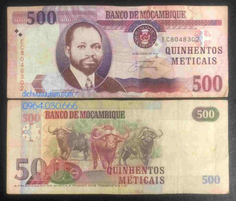 Tiền Mozambique 500 meticais