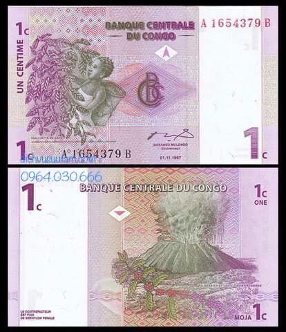 Tiền xưa Congo 1 centimes