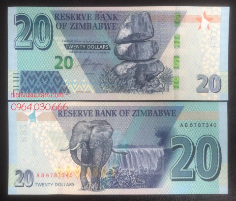 Tiền Zimbabwe mới 20 dollars