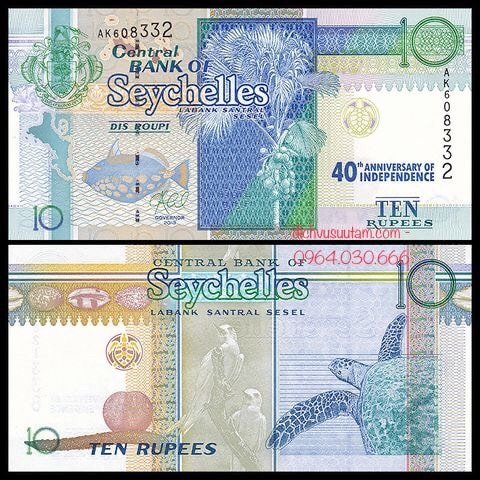 Tiền Seychelles 10 Rupees