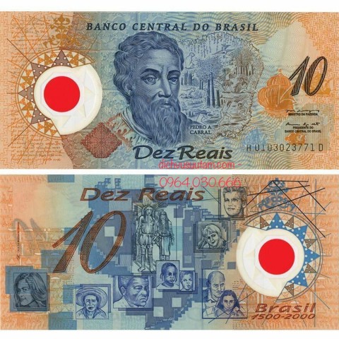 Tiền Cộng hòa Liên bang Brazil 10 reais polymer