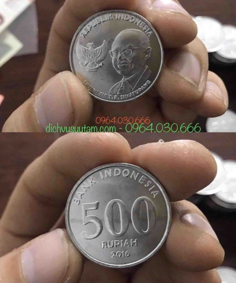 Đồng xu Indonesia 500 Rupiah [Mới cứng] 27.2mm