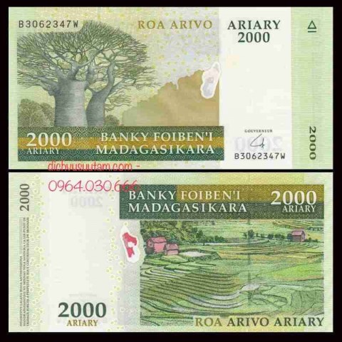 Tiền Madagascar 2000 ariary