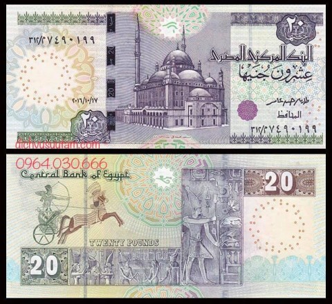 Tiền Ai Cập 20 bảng sưu tầm