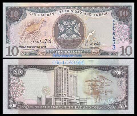 Tiền Trinidad và Tobago 10 dollars sưu tầm