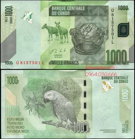 Tiền Congo 1000 francs