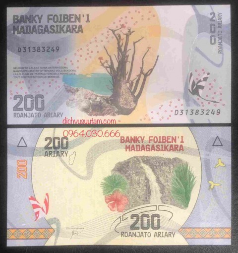 Tiền Madagascar 200 ariary