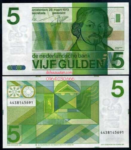 Tiền xưa Hà Lan 5 gulden