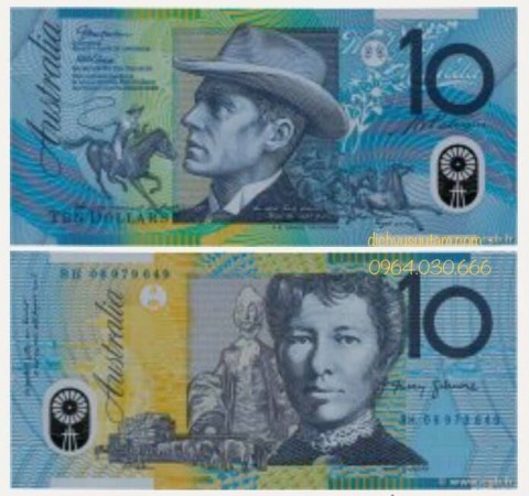 Tiền Australia 10 dollars polymer phiên bản mới