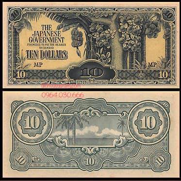 Tiền Quân đội Nhật Bản sử dụng trong chiến tranh tại Đông Ấn Hà Lan 10 dollars