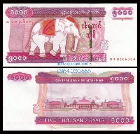 Tiền Myanmar 5000 kyats