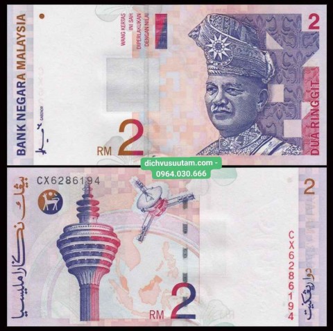 Tiền Malaysia 2 Ringgit, đồng tiền hiếm và may mắn của Malaysia