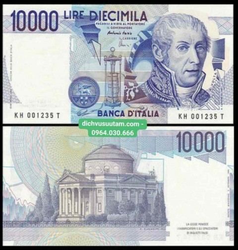Tiền Italia 10000 Lire