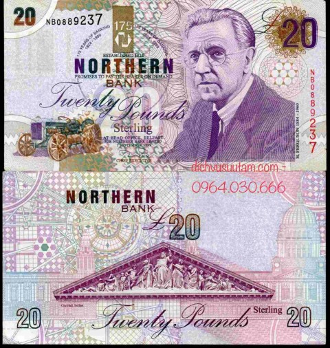 Tiền Bắc Ai Len 20 bảng