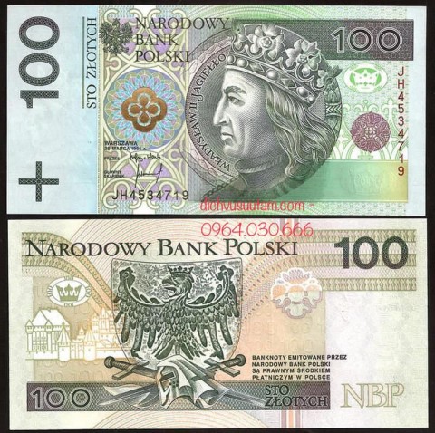 Tiền Cộng hòa Ba Lan 100 zlotych