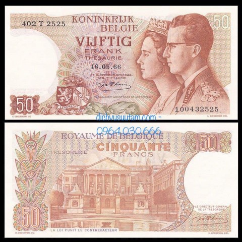 Tiền Vương quốc Bỉ 50 francs