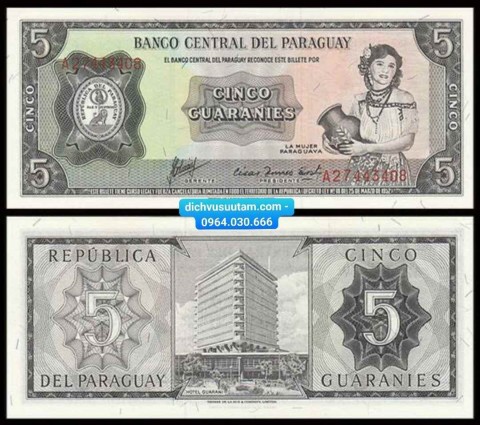 Tiền Paraguay 5 Guaranies