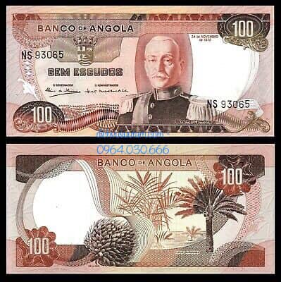 Tiền xưa Cộng hòa Angola 100 escudos 1972