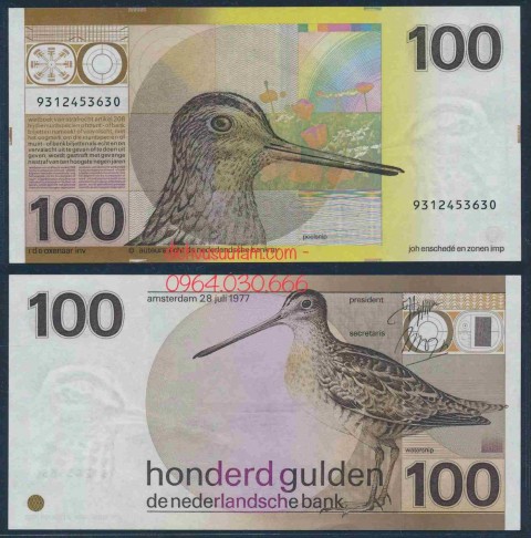 Tiền xưa Hà Lan 100 gulden com chim
