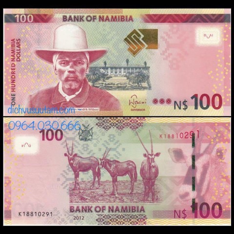 Tiền Cộng hòa Namibia 100 dollars