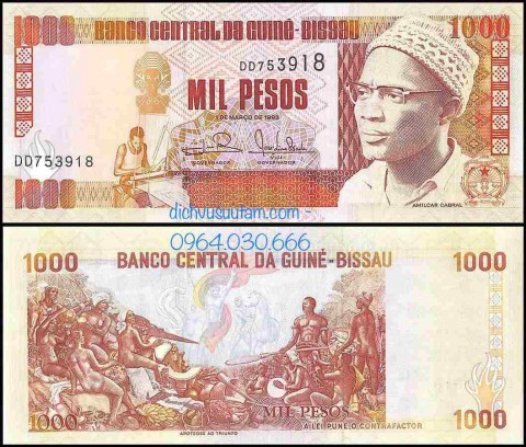 Tiền Cộng hòa Guinea-Bissau 1000 pesos